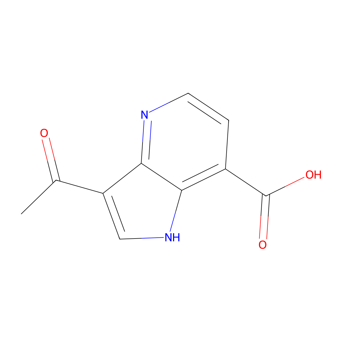 3-Acetyl-4-azaindole-7-carboxylic acid molecular structure, CAS 1260385-50-9