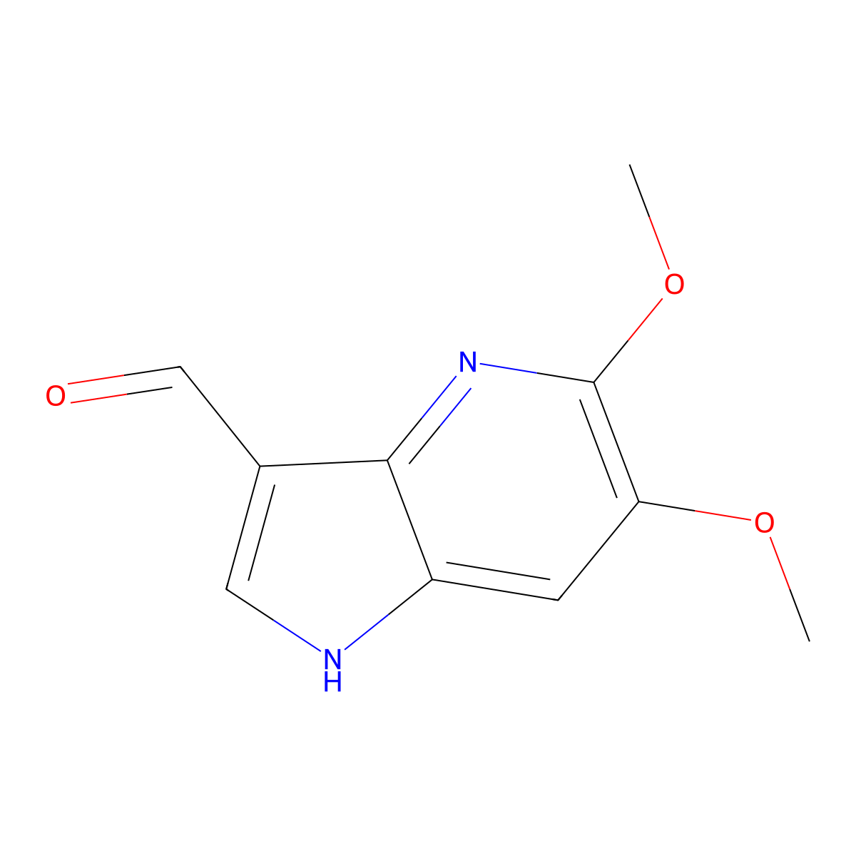 5,6-Dimethoxy-4-azaindole-3-carboxaldehyde molecular structure, CAS 1260385-52-1