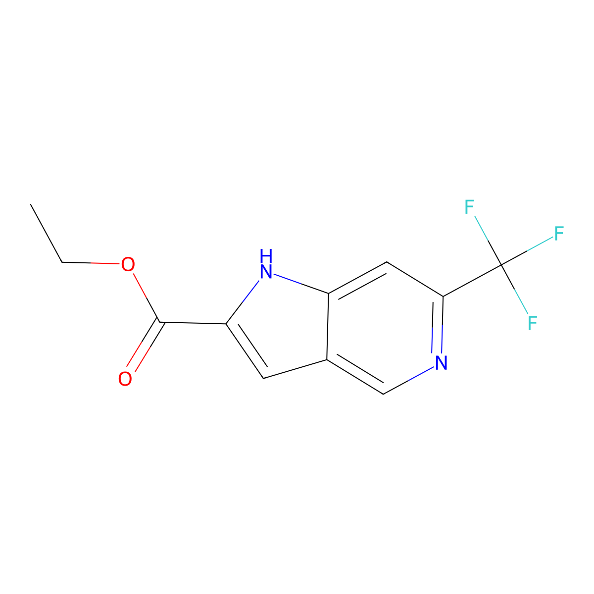 6-Trifluoromethyl-5-azaindole-2-carboxylic acid ethyl ester molecular structure, CAS 1260385-56-5