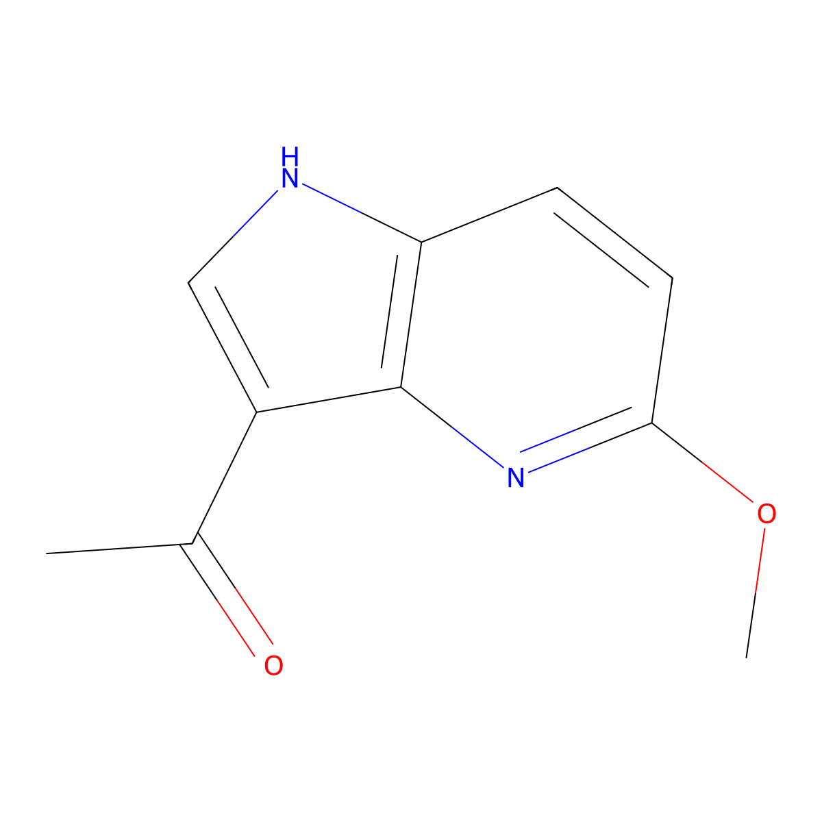 3-Acetyl-5-methoxy-4-azaindole molecular structure, CAS 1260385-65-6