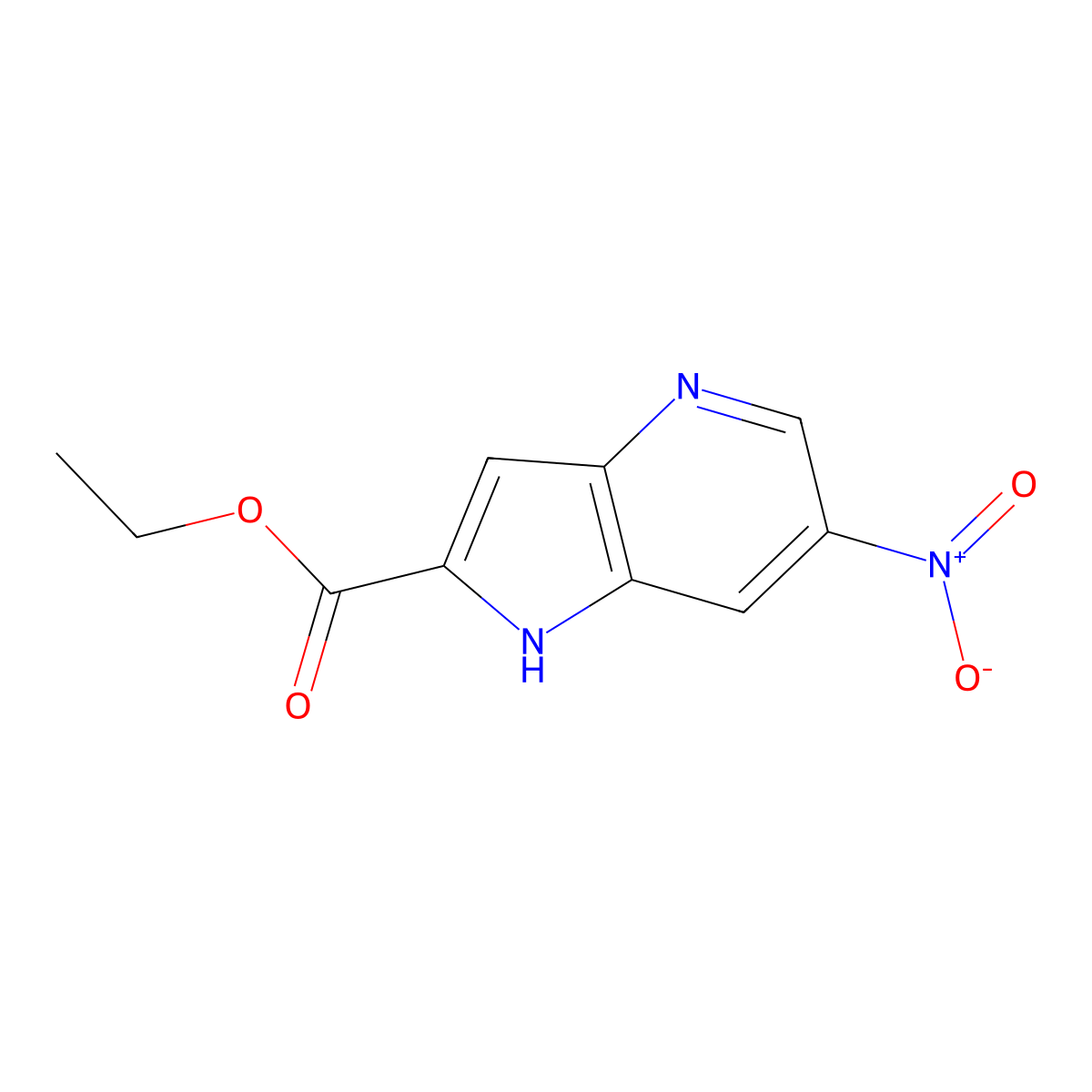6-Nitro-4-azaindole-2-carboxylic acid ethyl ester molecular structure, CAS 1260385-69-0