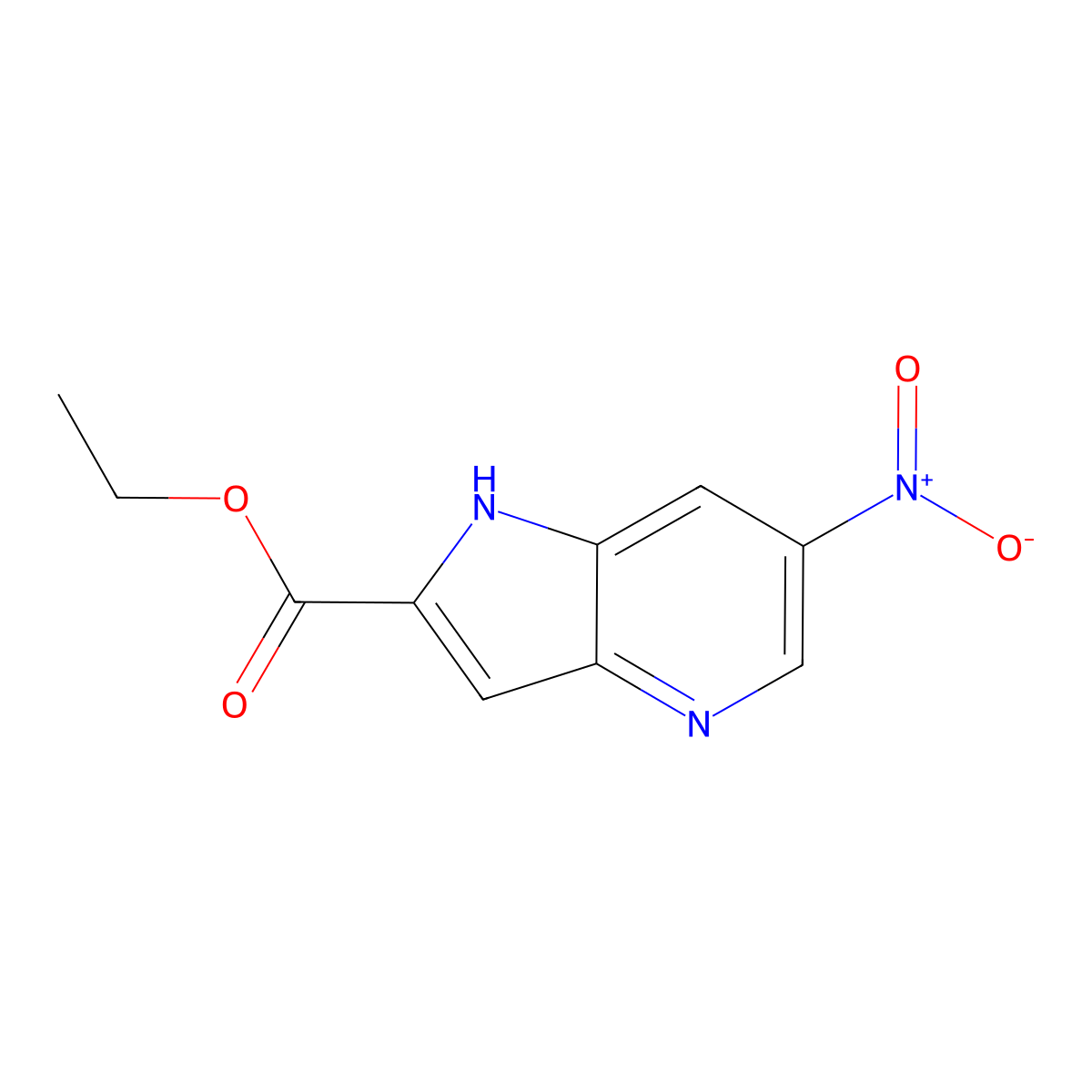 6-Nitro-4-azaindole-2-carboxylic acid ethyl ester molecular structure, CAS 1260385-69-0