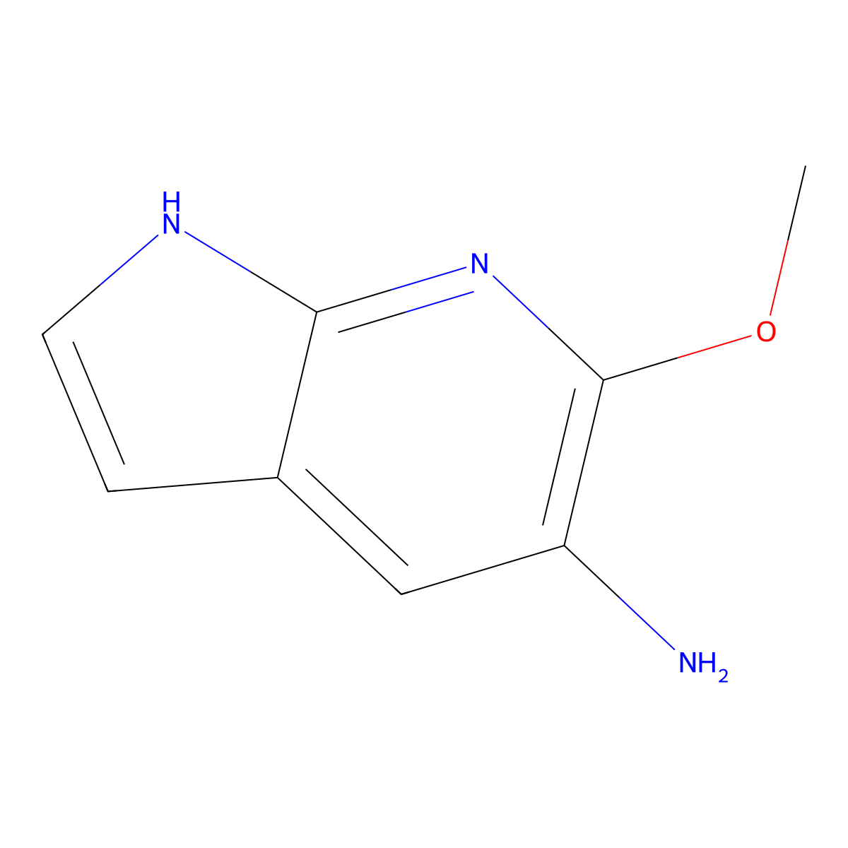 6-Methoxy-1H-pyrrolo[2,3-b]pyridin-5-amine molecular structure, CAS 1260385-85-0