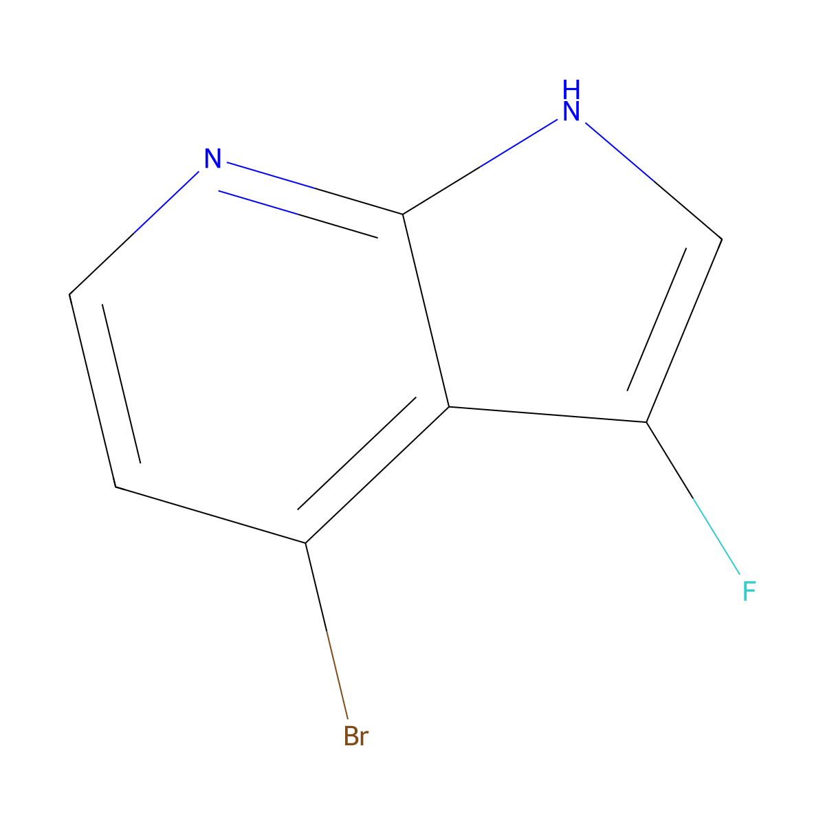 4-Bromo-3-fluoro-1H-pyrrolo[2,3-b]pyridine molecular structure, CAS 1260385-91-8