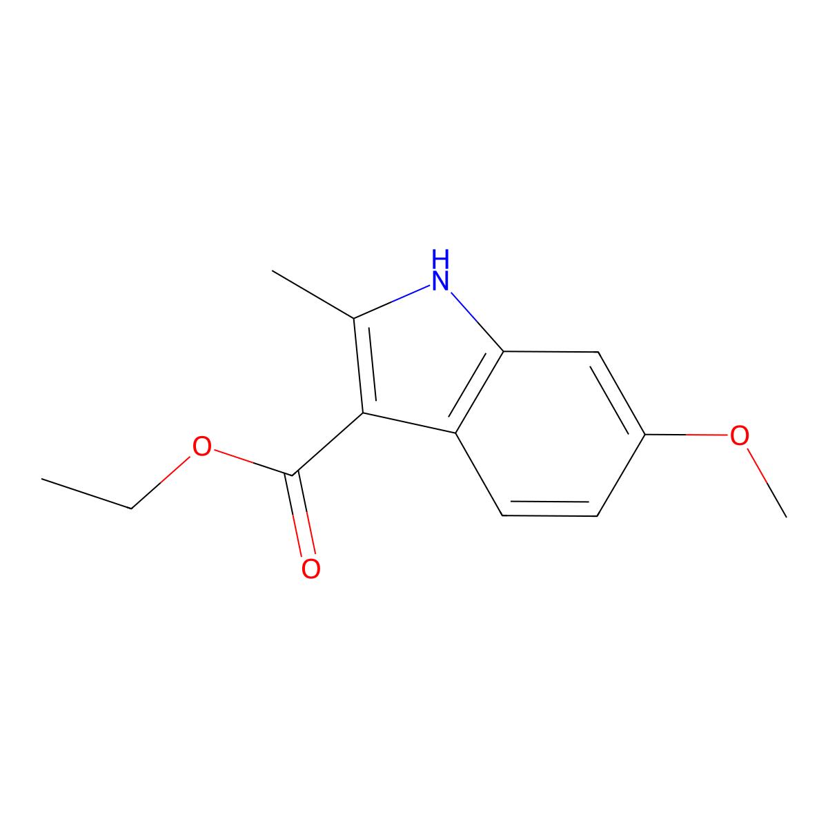 6-Methoxy-2-methylindole-3-carboxylic acid ethyl ester molecular structure, CAS 1260385-92-9