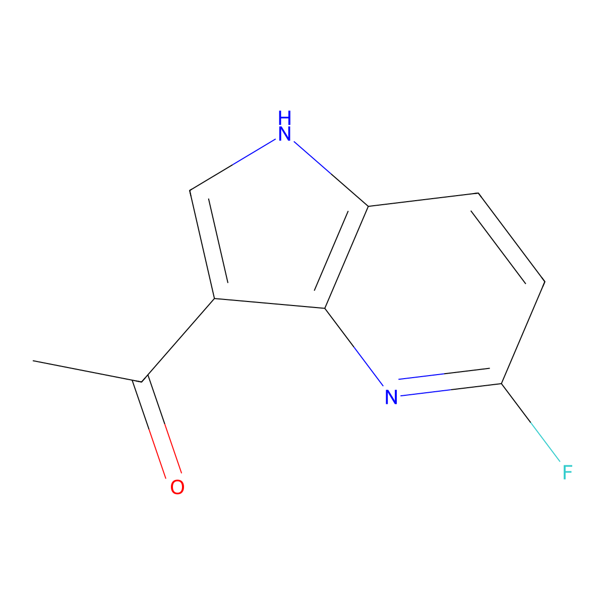 1-(5-fluoro-1H-pyrrolo[3,2-b]pyridin-3-yl)ethanone molecular structure, CAS 1260385-94-1