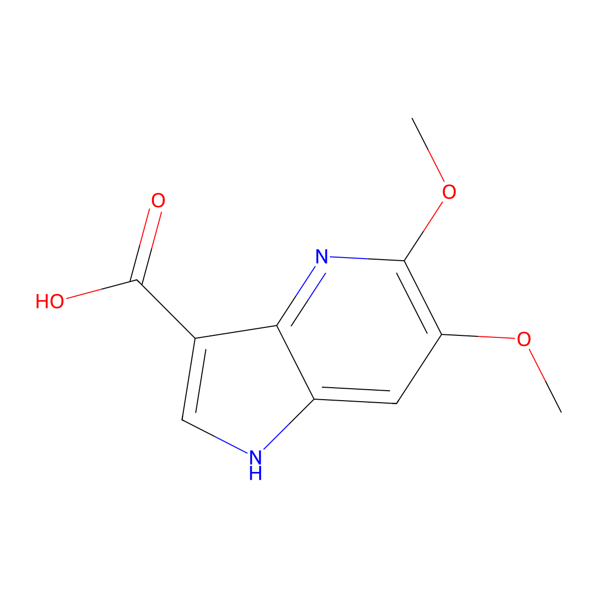 5,6-Dimethoxy-4-azaindole-3-carboxylic acid molecular structure, CAS 1260386-01-3