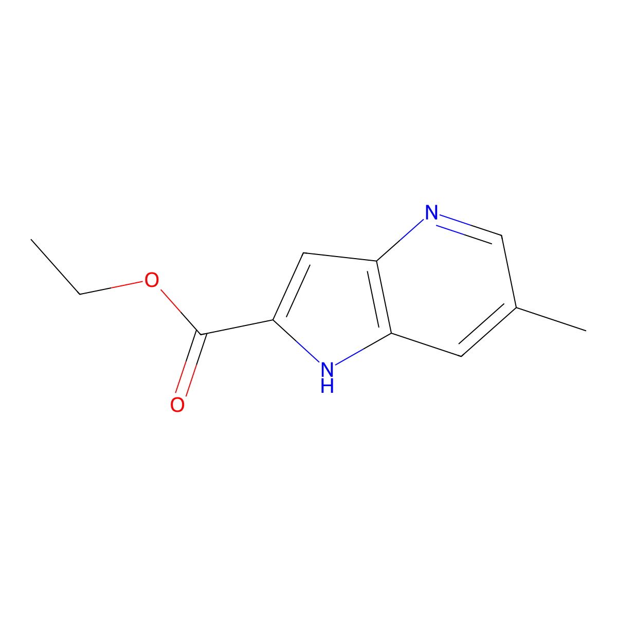 6-Methyl-4-azaindole-2-carboxylic acid ethyl ester molecular structure, CAS 1260386-17-1