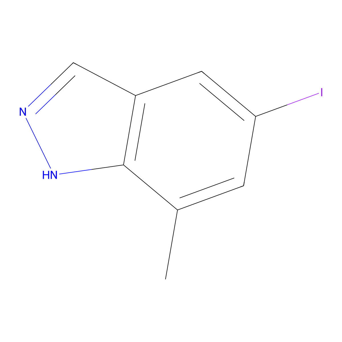 5-Iodo-7-methyl-1H-indazole molecular structure, CAS 1260386-29-5