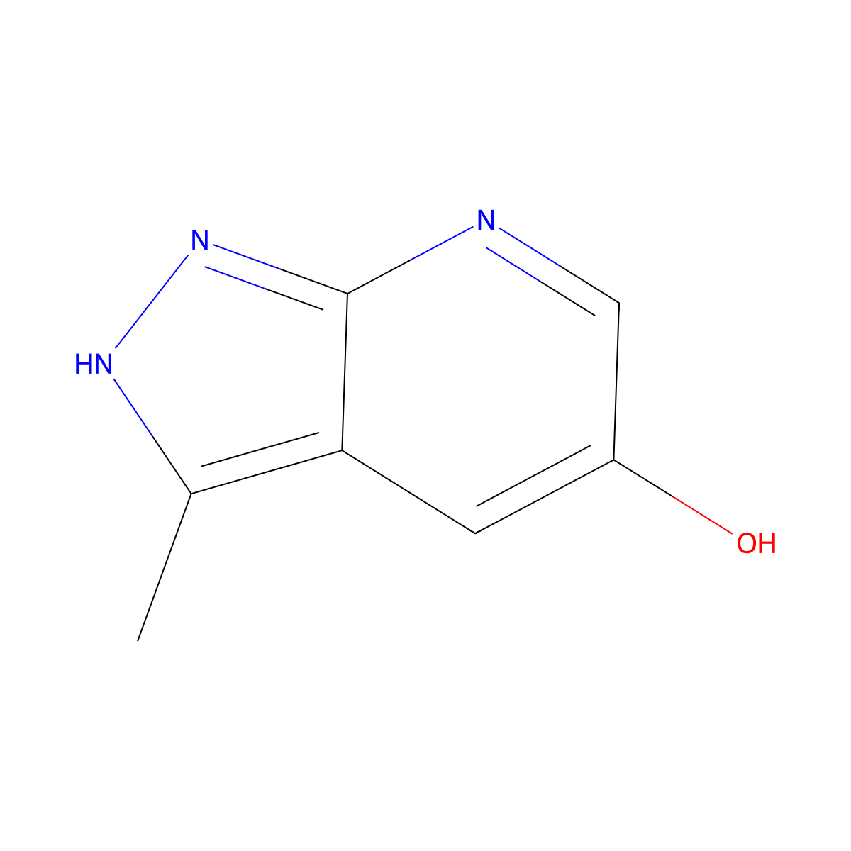 3-Methyl-1H-pyrazolo[3,4-b]pyridin-5-ol molecular structure, CAS 1260386-33-1
