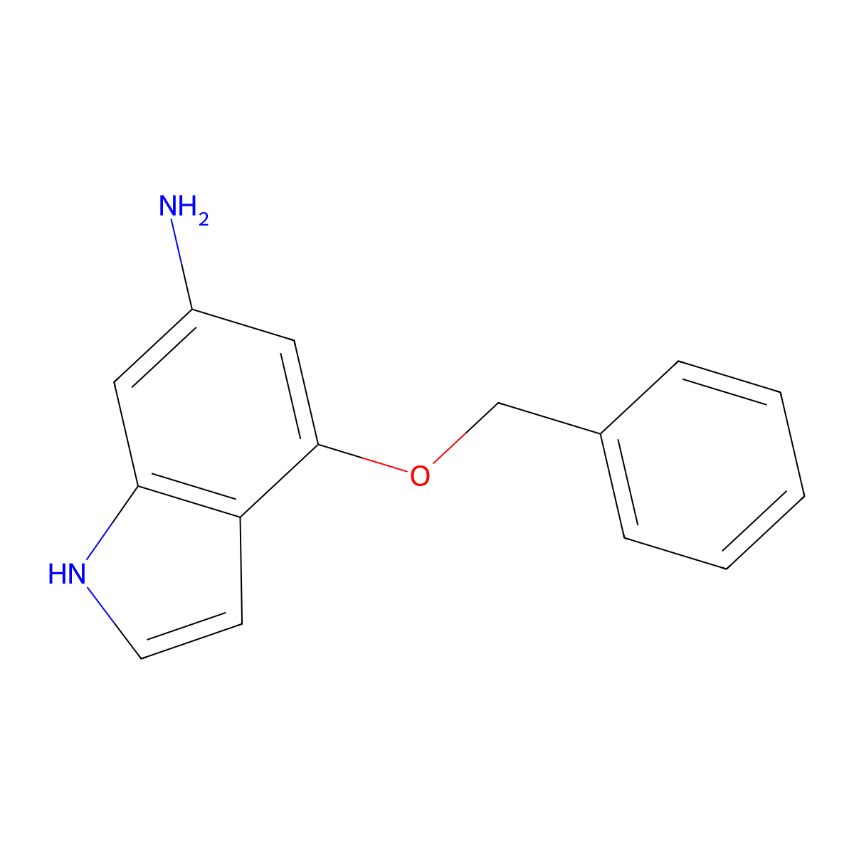 6-Amino-4-(benzyloxy)-1H-indole molecular structure, CAS 1260386-36-4