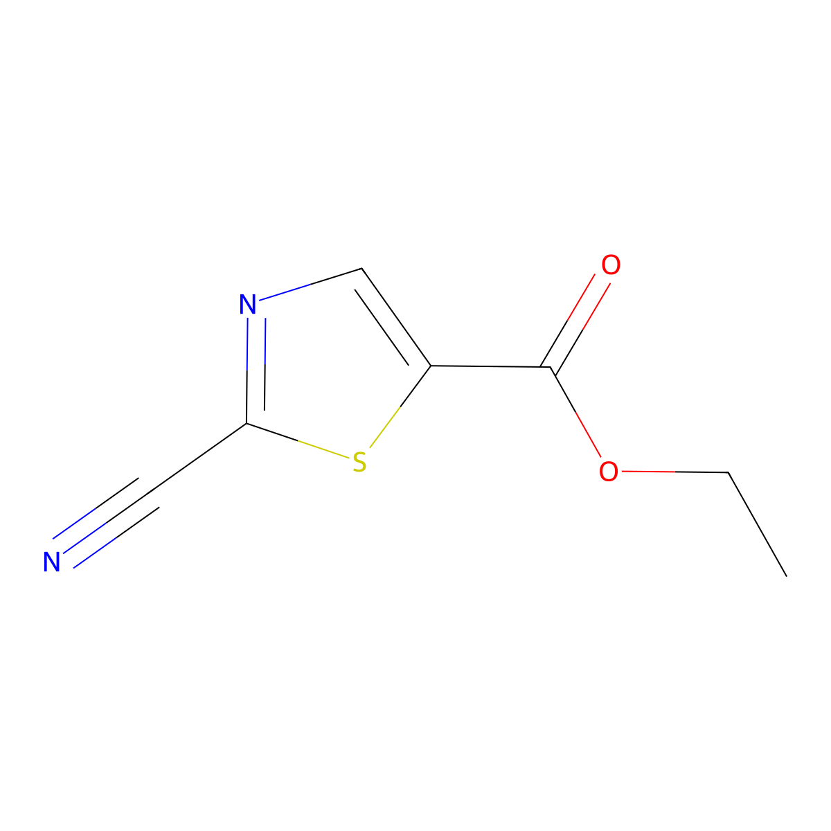 2-Cyano-thiazole-5-carboxylic acid ethyl ester molecular structure, CAS 1260386-38-6