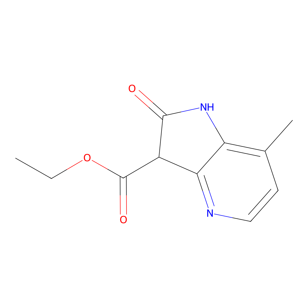 7-Methyl-4-aza-2-oxindole-3-carboxylic acid ethyl ester molecular structure, CAS 1260386-44-4