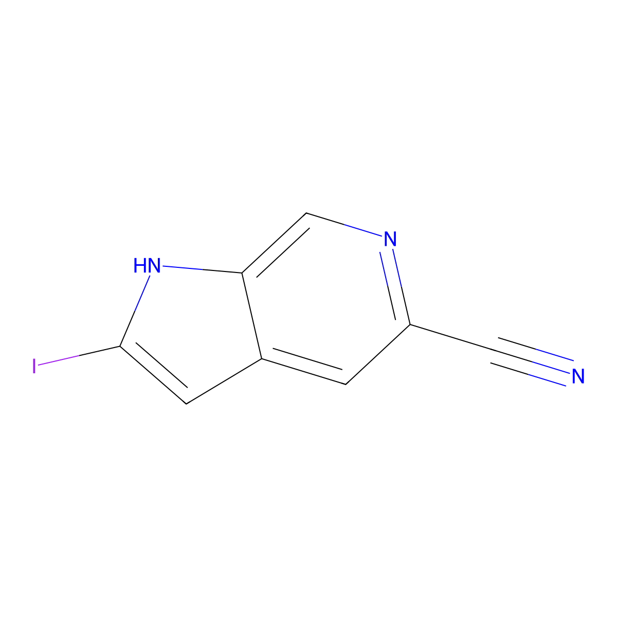 5-Cyano-2-iodo-6-azaindole molecular structure, CAS 1260386-46-6