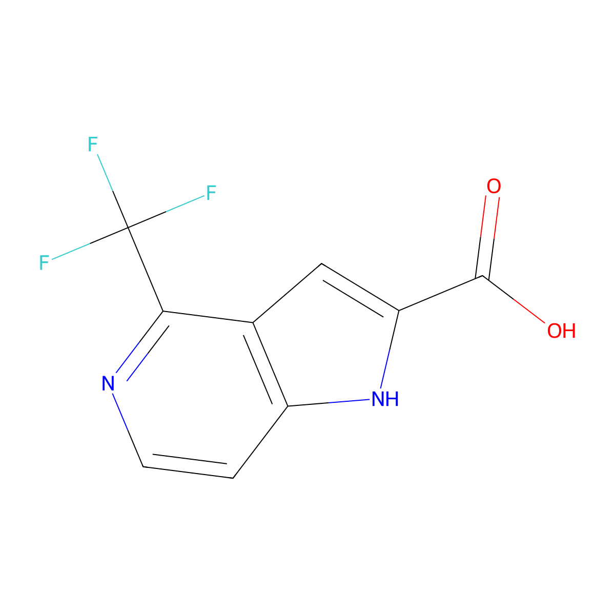 4-Trifluoromethyl-5-azaindole-2-carboxylic acid molecular structure, CAS 1260386-52-4