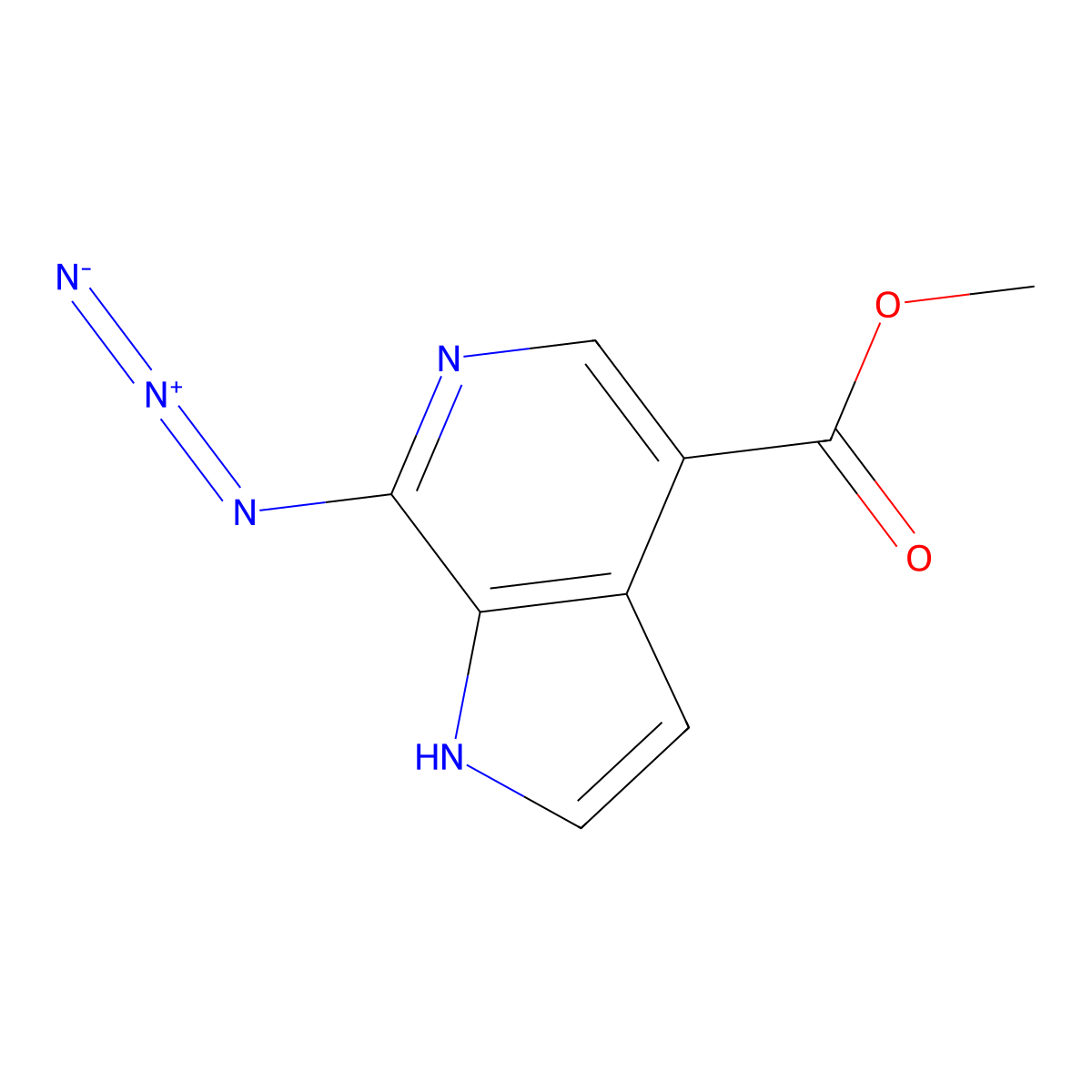 7-Azido-6-azaindole-4-carboxylic acid methyl ester molecular structure, CAS 1260386-53-5