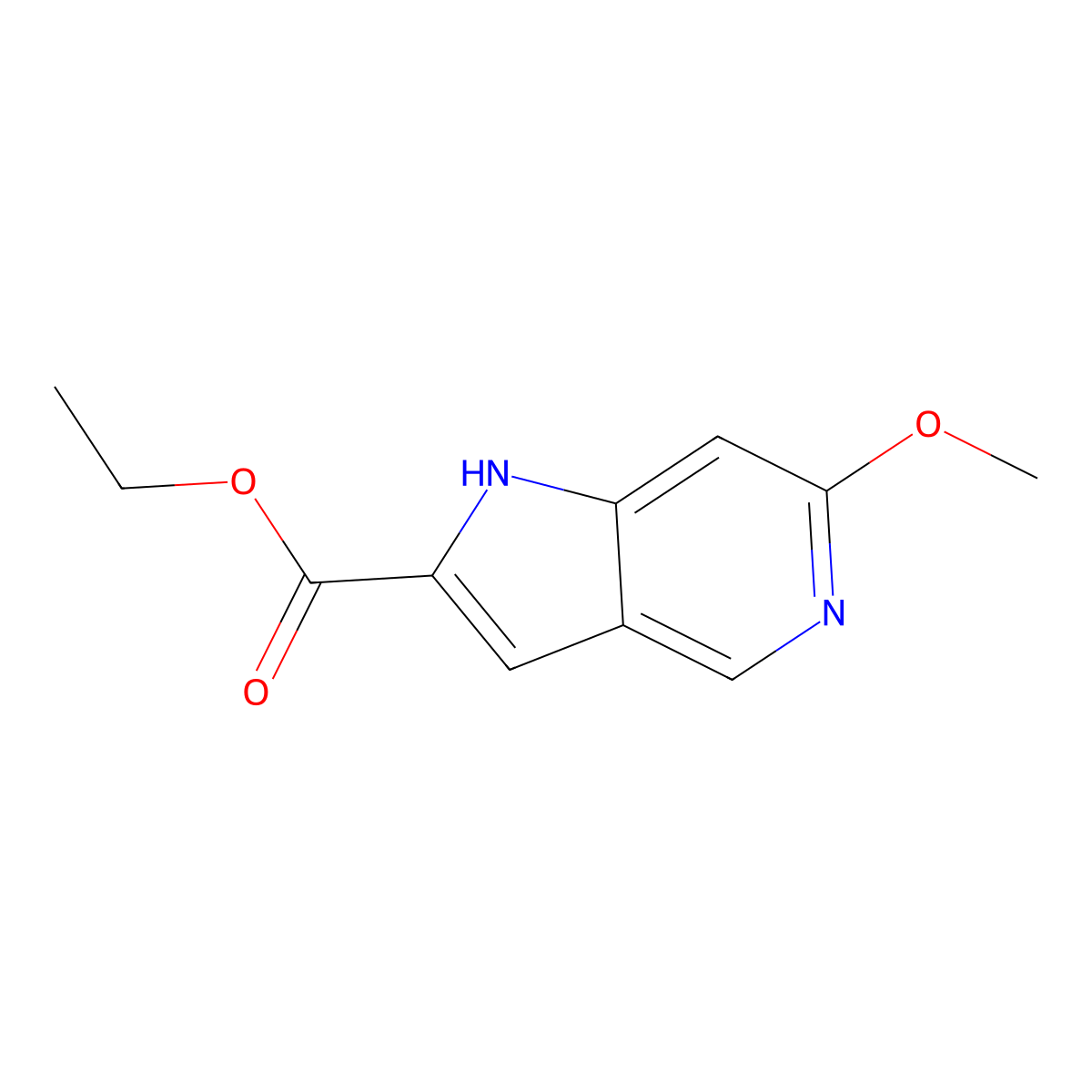 6-Methoxy-5-azaindole-2-carboxylic acid ethyl ester molecular structure, CAS 1260386-59-1