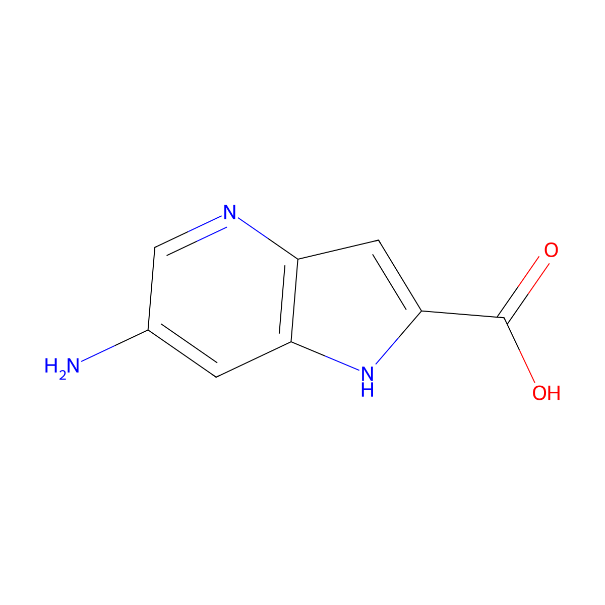6-Amino-4-azaindole-2-carboxylic acid molecular structure, CAS 1260386-70-6