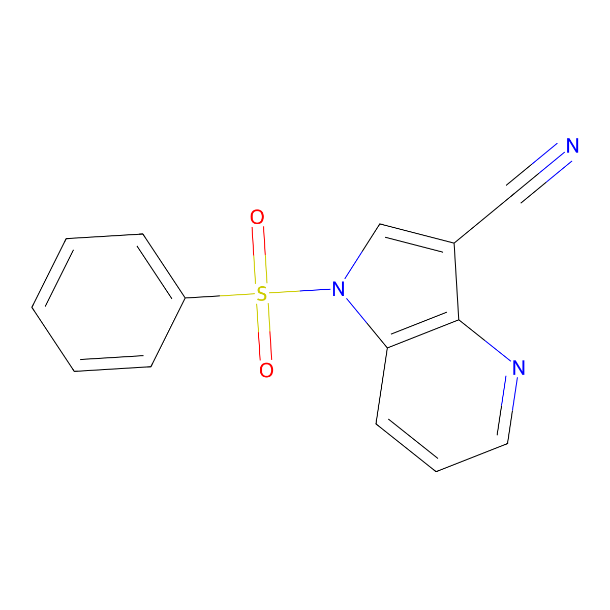 3-Cyano-1-(phenylsulfonyl)-4-azaindole molecular structure, CAS 1260386-73-9