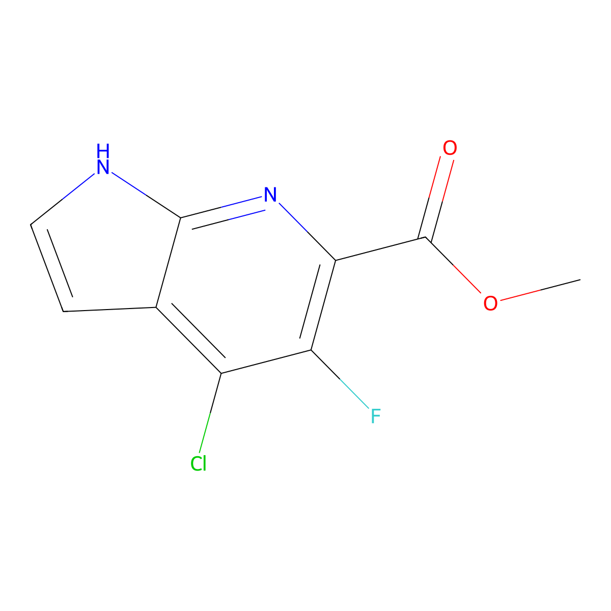 4-Chloro-5-fluoro-7-azaindole-6-carboxylic acid methyl ester molecular structure, CAS 1260386-75-1