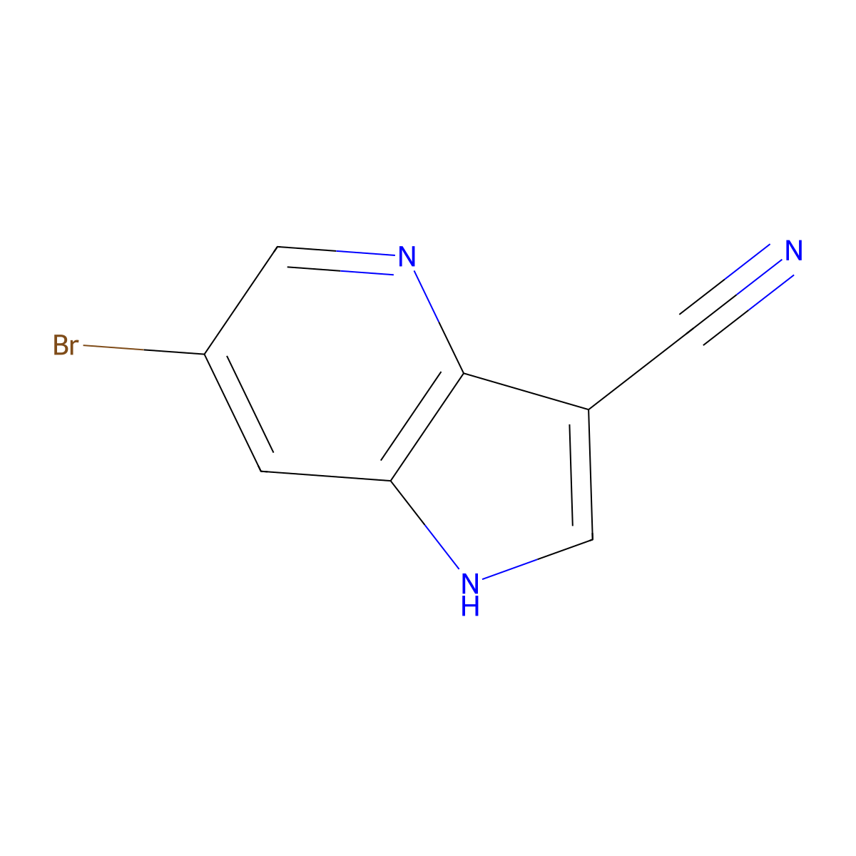 6-Bromo-1H-pyrrolo[3,2-b]pyridine-3-carbonitrile molecular structure, CAS 1260386-78-4