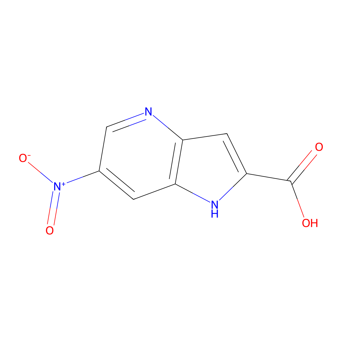 6-Nitro-4-azaindole-2-carboxylic acid molecular structure, CAS 1260386-80-8