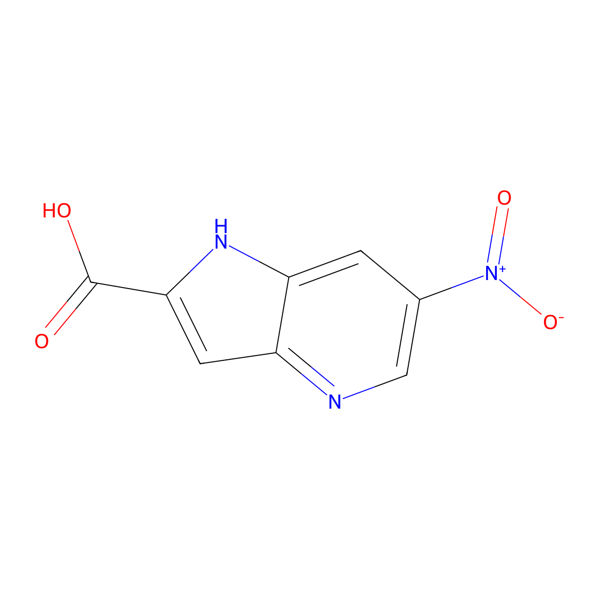 6-Nitro-4-azaindole-2-carboxylic acid molecular structure, CAS 1260386-80-8