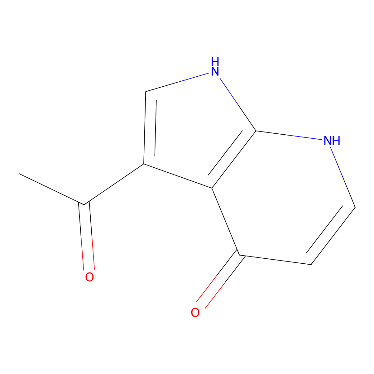 3-Acetyl-1,7-dihydropyrrolo[2,3-b]pyridin-4-one molecular structure, CAS 1260386-88-6