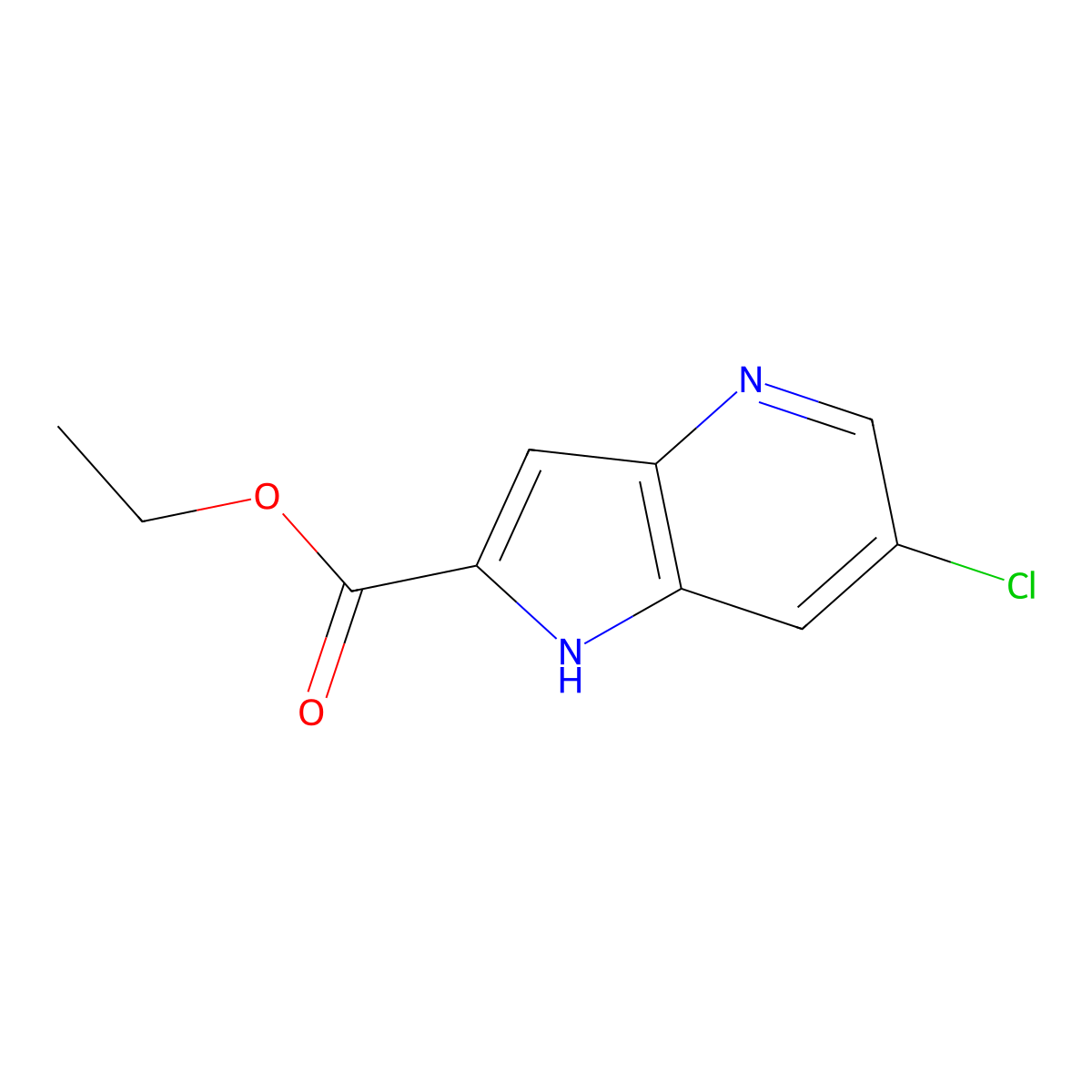 6-Chloro-4-azaindole-2-carboxylic acid ethyl ester molecular structure, CAS 1260386-97-7
