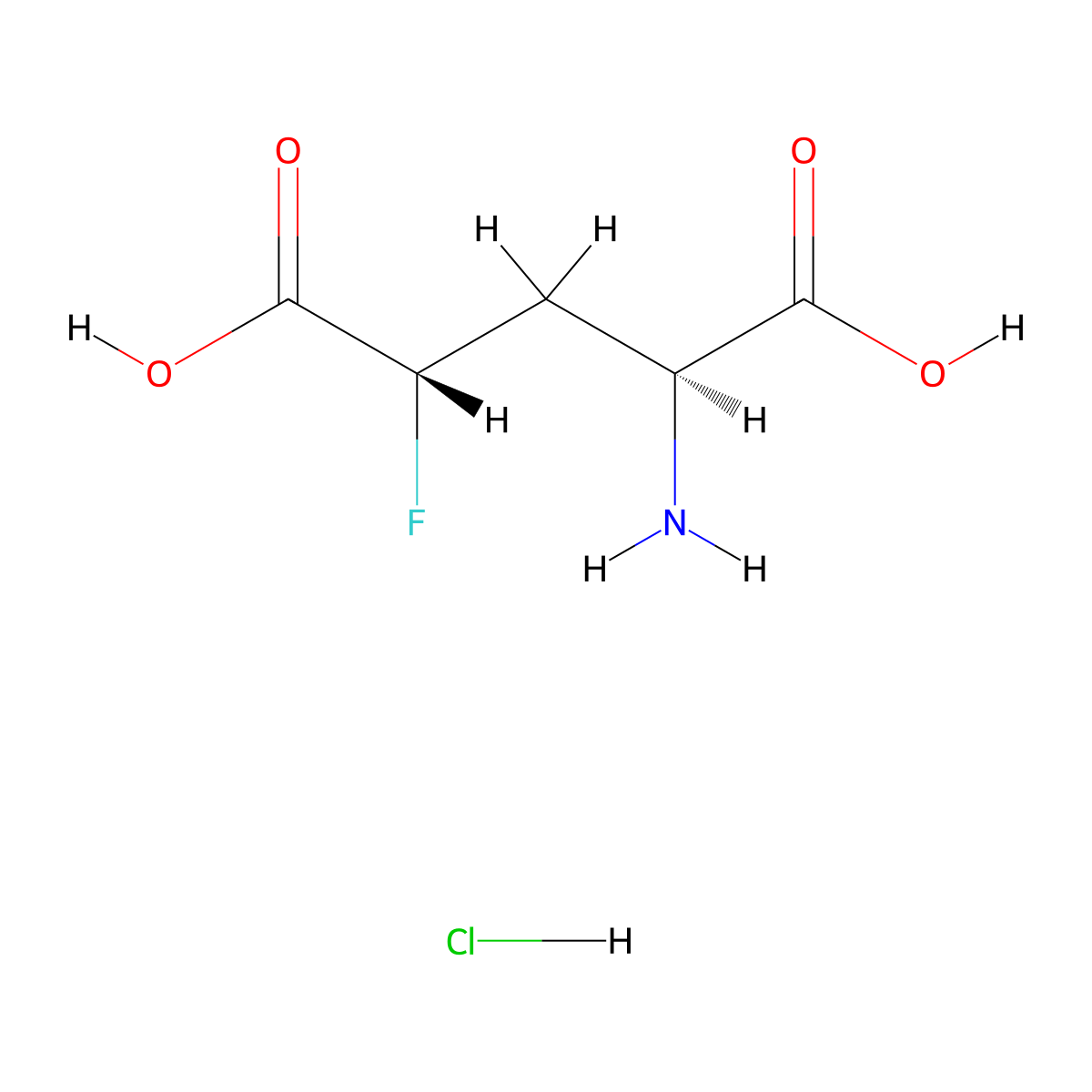 (2S,4S)-2-amino-4-fluoropentanedioic acid hydrochloride molecular structure, CAS 1260401-44-2