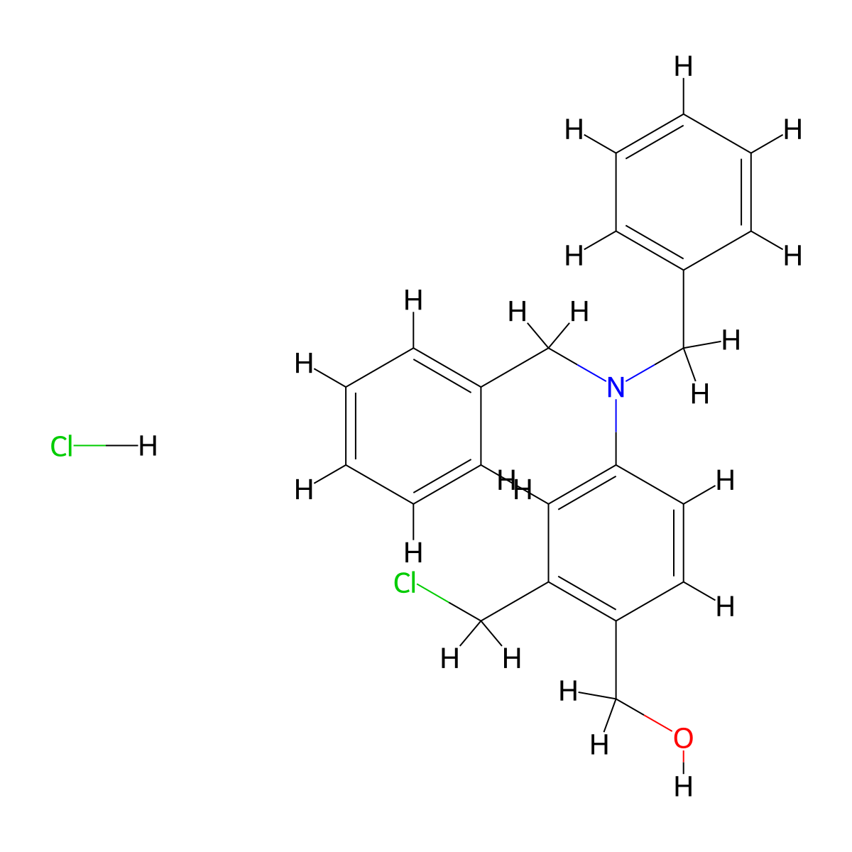 (2-(Chloromethyl)-4-(dibenzylamino)phenyl)methanol hydrochloride molecular structure, CAS 1260403-55-1