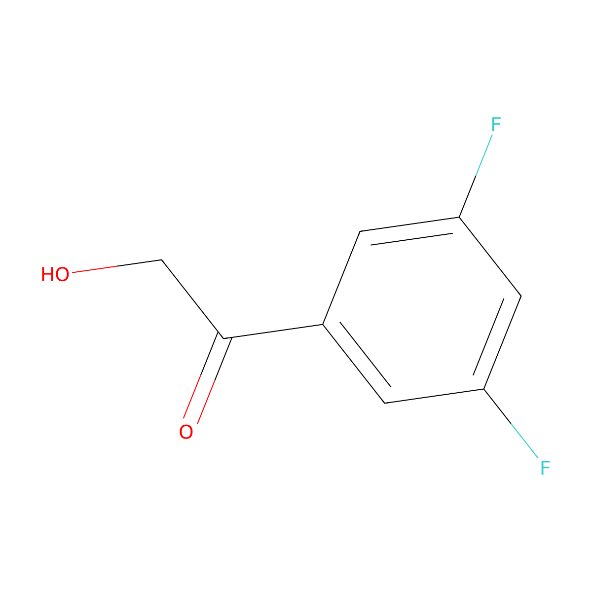 1-(3,5-Difluorophenyl)-2-hydroxyethanone molecular structure, CAS 1260403-62-0