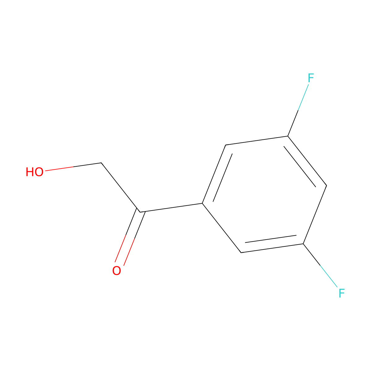 1-(3,5-Difluorophenyl)-2-hydroxyethanone molecular structure, CAS 1260403-62-0