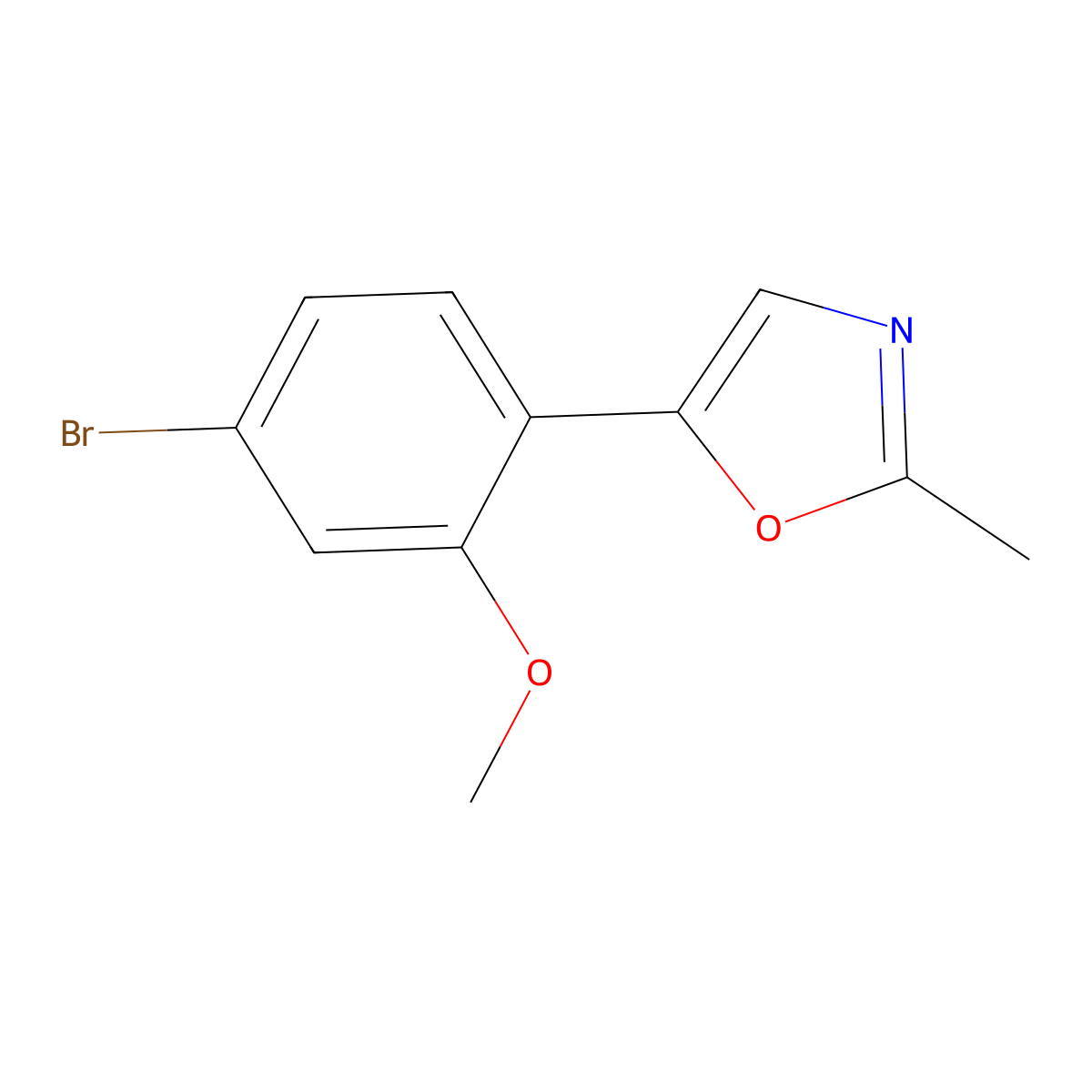 5-(4-Bromo-2-methoxyphenyl)-2-methyloxazole molecular structure, CAS 1260422-02-3