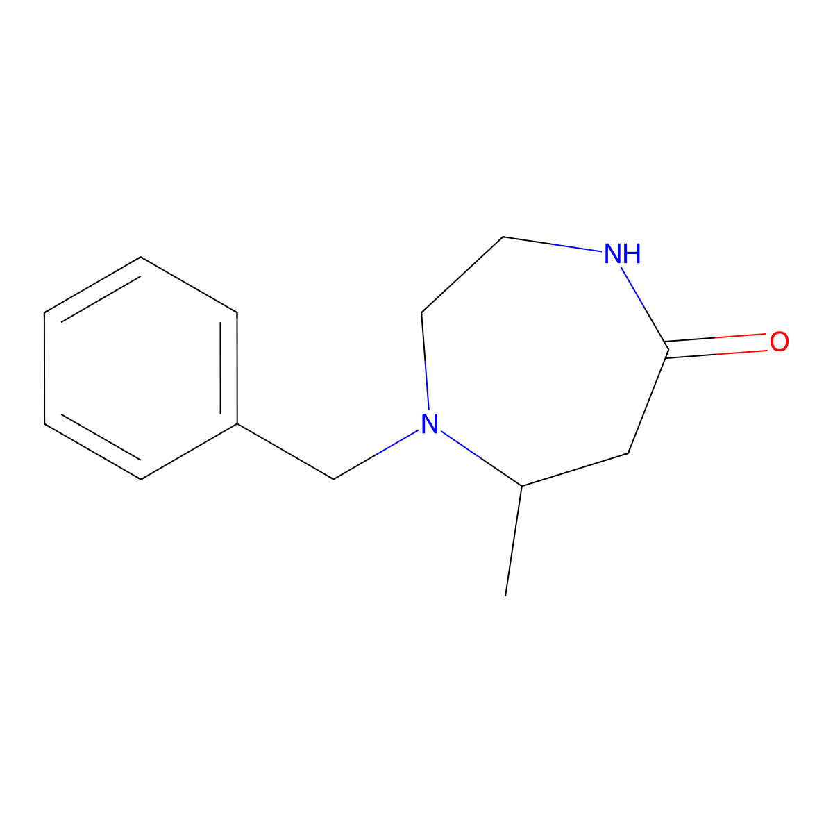 1-Benzyl-7-methyl-1,4-diazepan-5-one molecular structure, CAS 1260424-02-9