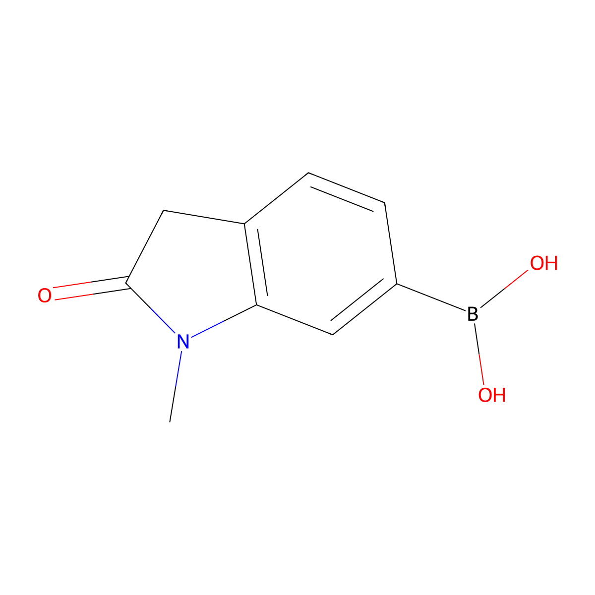 (1-Methyl-2-oxoindolin-6-yl)boronic acid molecular structure, CAS 1260433-35-9