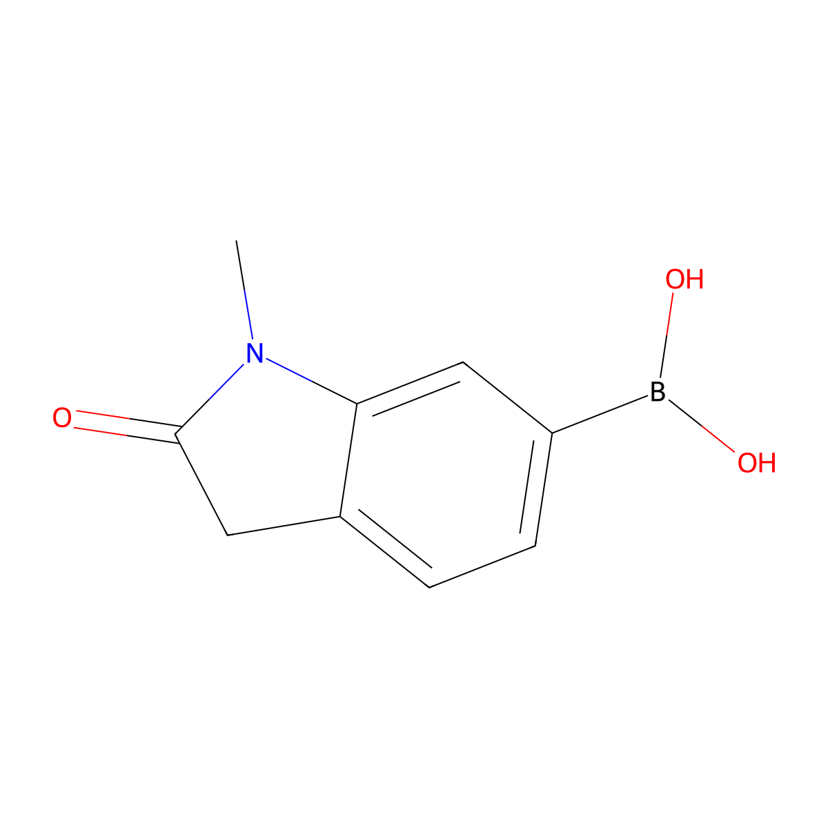 (1-Methyl-2-oxoindolin-6-yl)boronic acid molecular structure, CAS 1260433-35-9