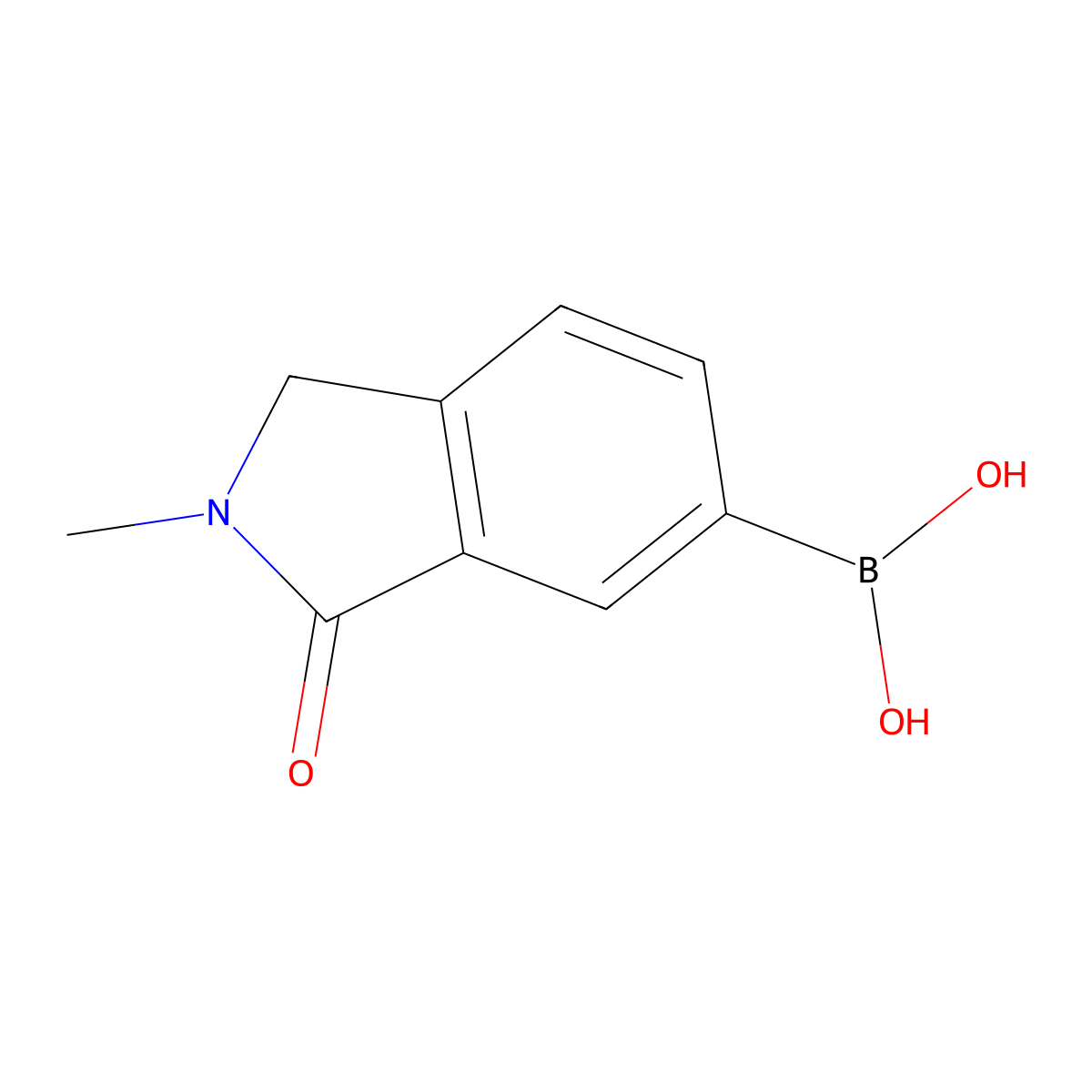 (2-Methyl-1-oxoisoindolin-6-yl)boronic acid molecular structure, CAS 1260433-38-2