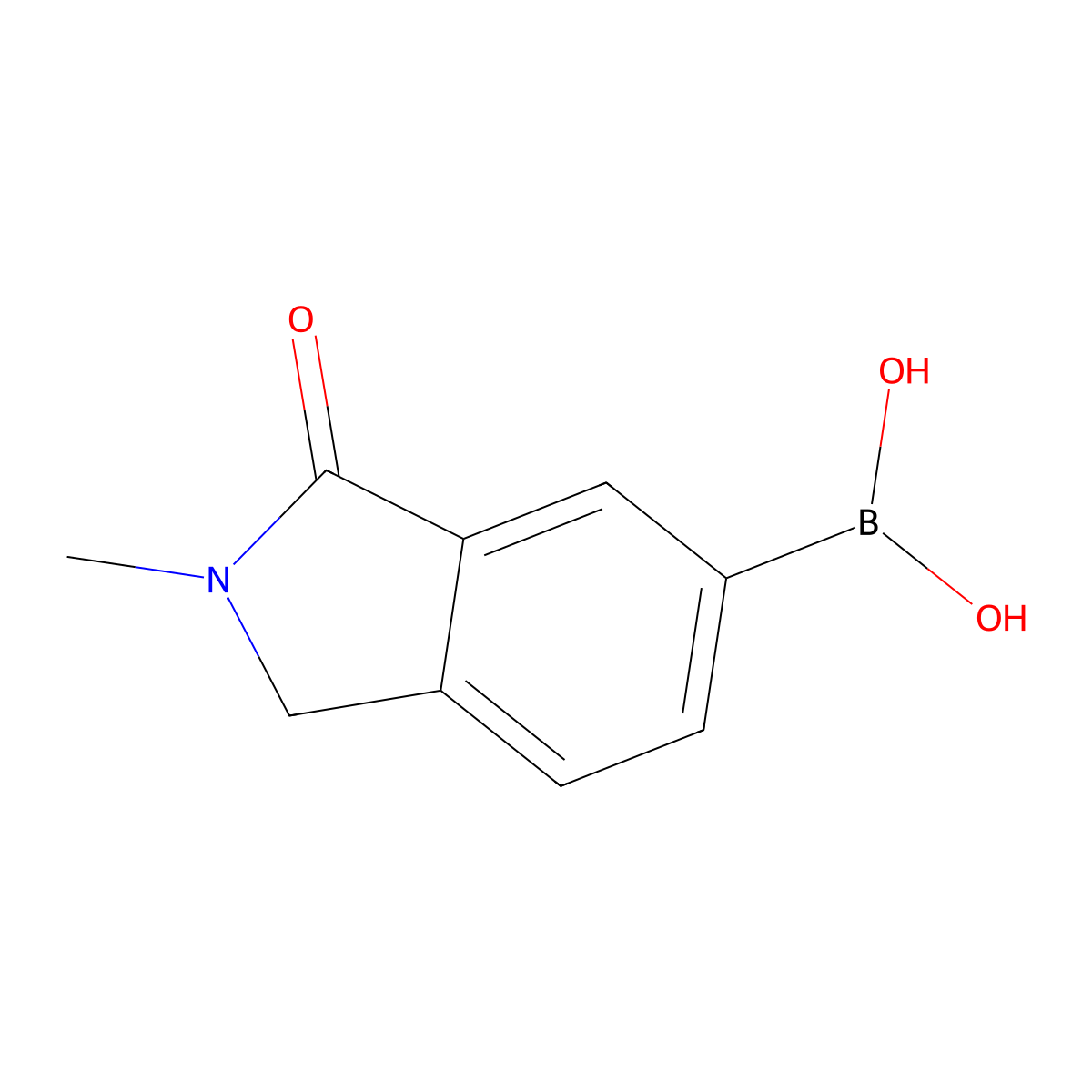 (2-Methyl-1-oxoisoindolin-6-yl)boronic acid molecular structure, CAS 1260433-38-2