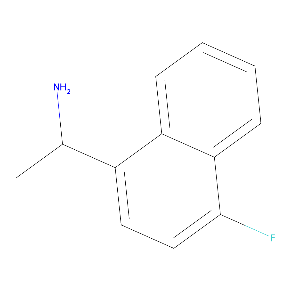 1-(4-Fluoronaphthalen-1-yl)ethan-1-amine molecular structure, CAS 1260486-39-2