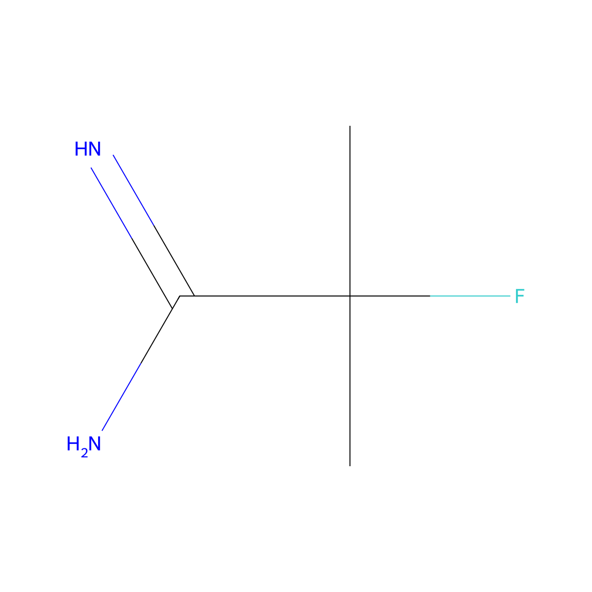 2-Fluoro-2-methylpropanimidamide molecular structure, CAS 1260491-33-5