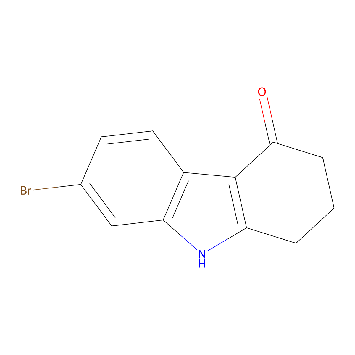 7-Bromo-2,3-dihydro-1H-carbazol-4(9H)-one molecular structure, CAS 1260493-98-8