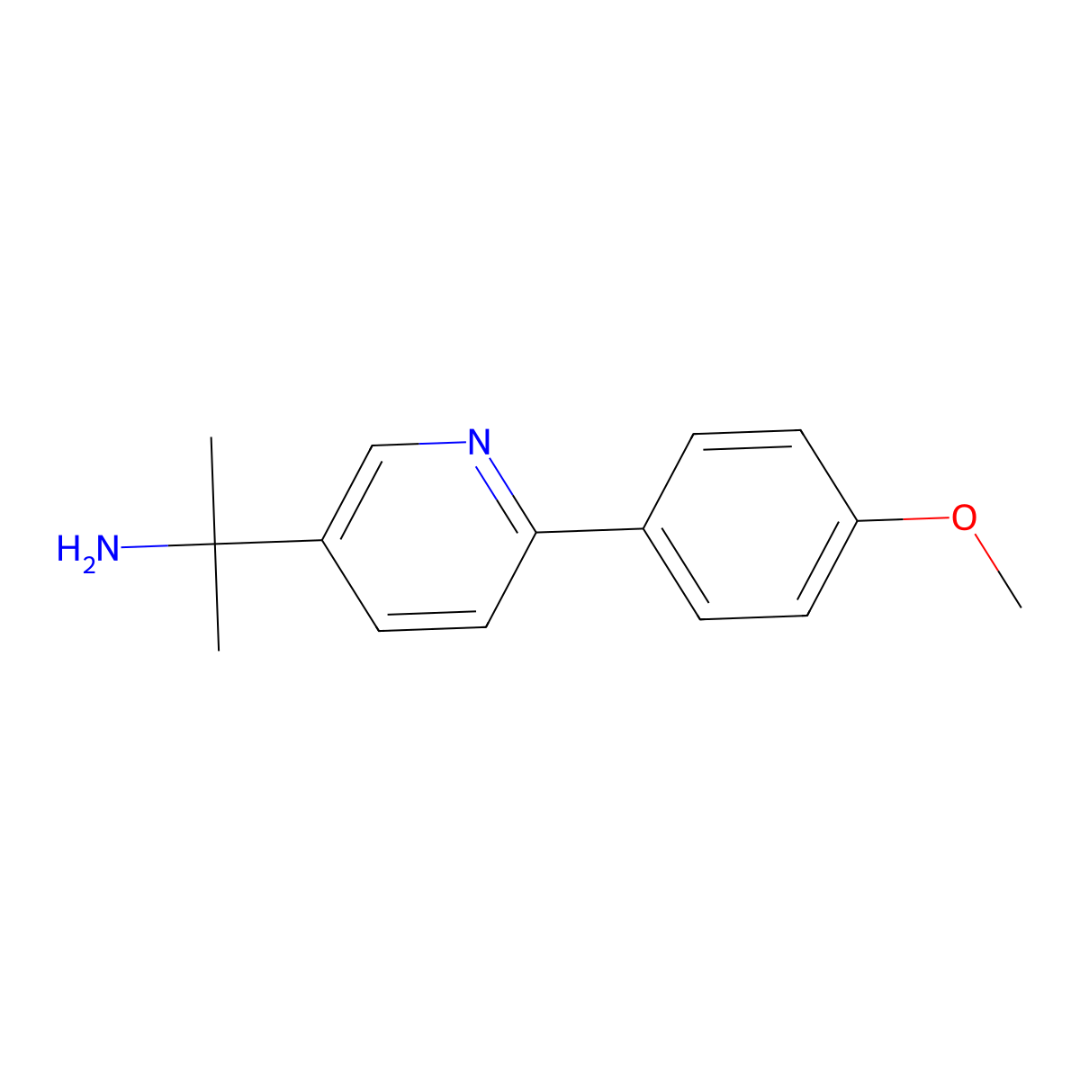 2-[6-(4-Methoxyphenyl)-3-pyridinyl]propan-2-amine molecular structure, CAS 1260503-86-3