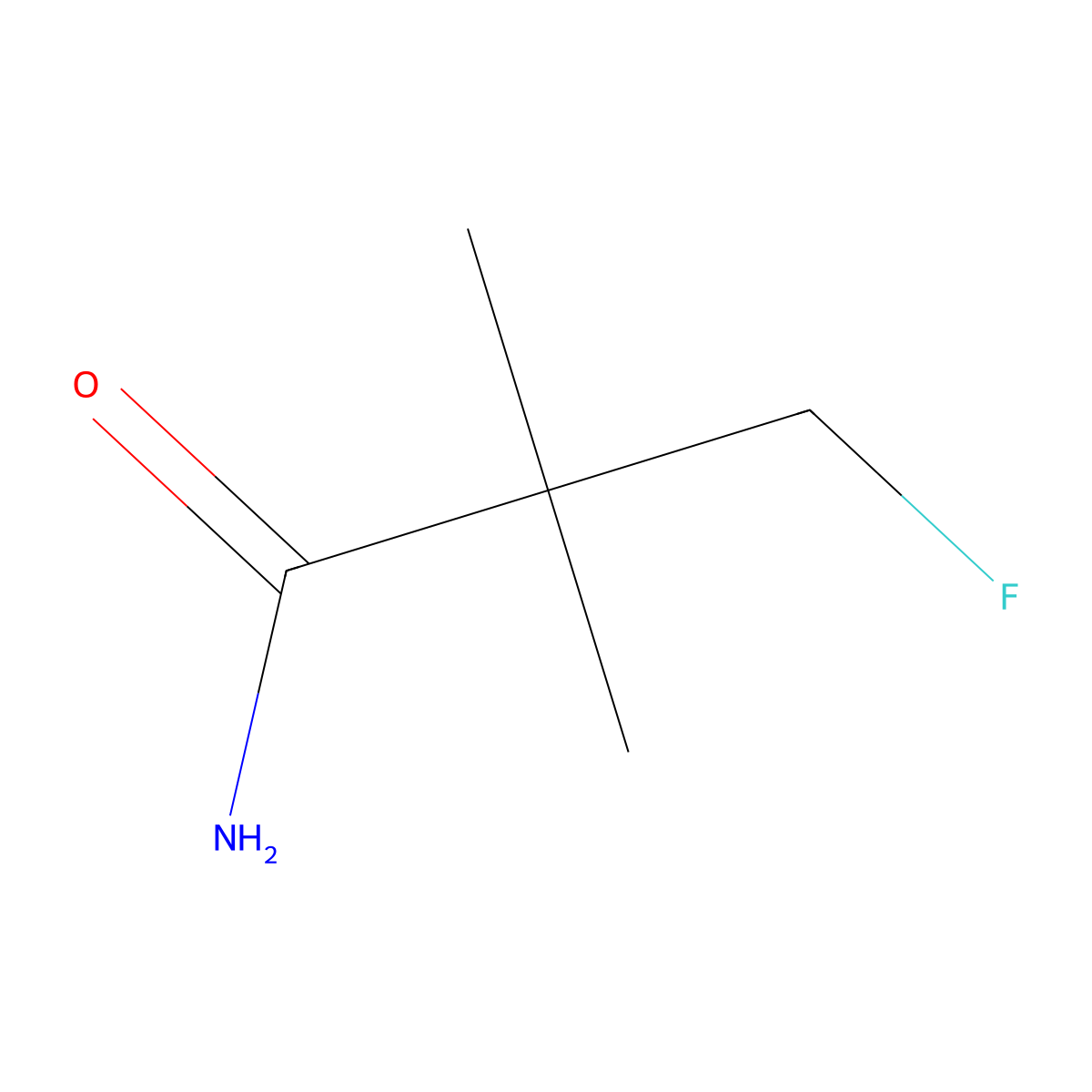 3-Fluoro-2,2-dimethylpropanamide molecular structure, CAS 1260504-97-9