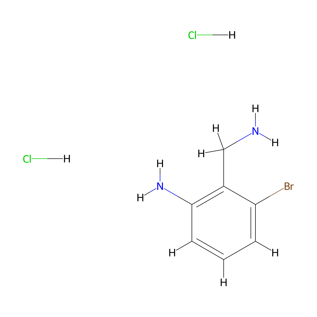 2-(Aminomethyl)-3-bromoaniline;dihydrochloride molecular structure, CAS 1260505-78-9