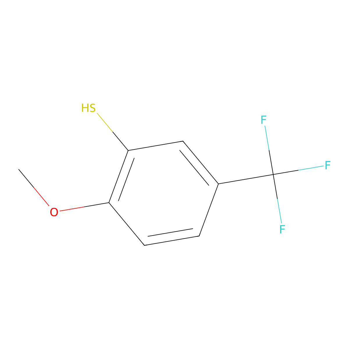 2-Methoxy-5-(trifluoromethyl)benzenethiol molecular structure, CAS 1260511-76-9