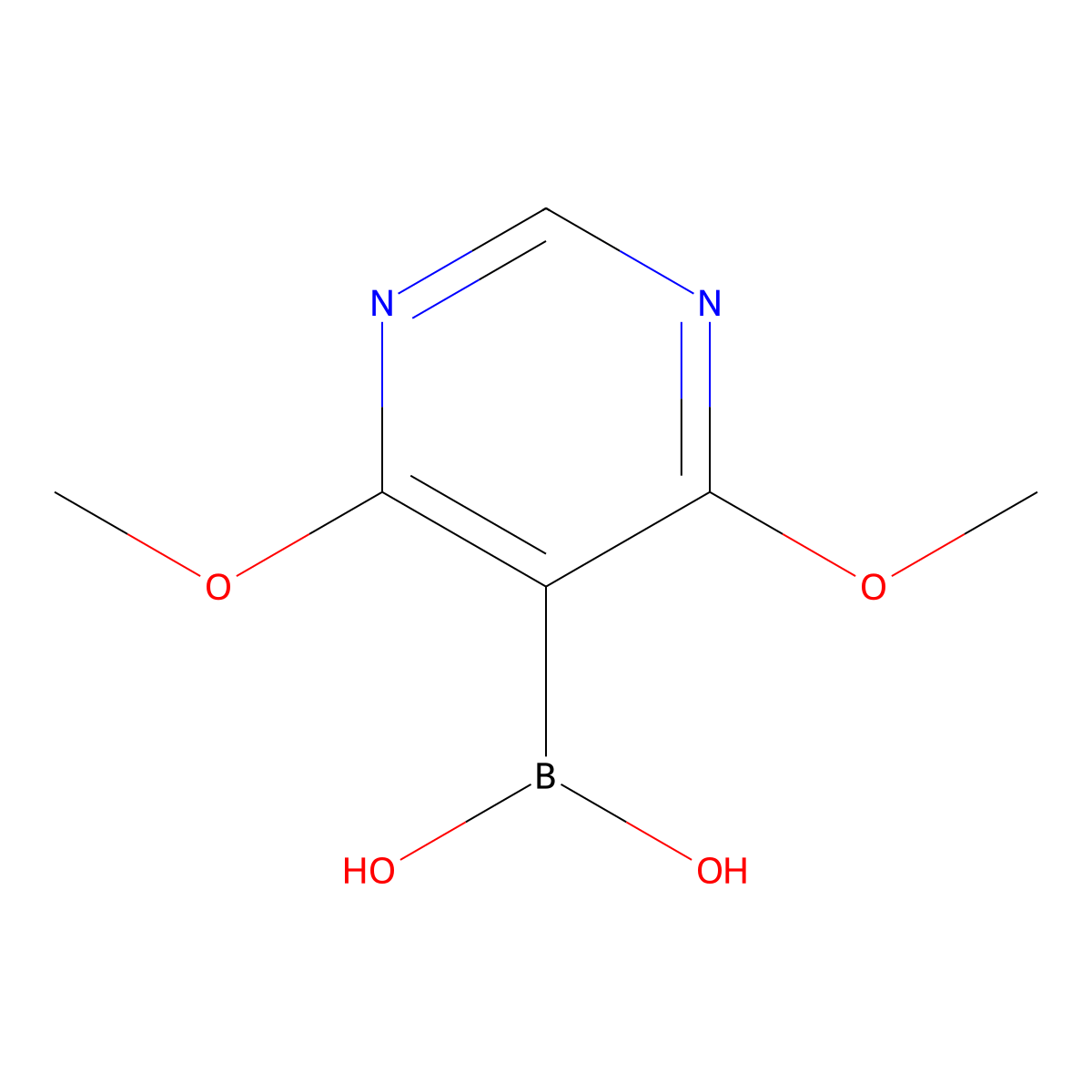 (4,6-Dimethoxypyrimidin-5-yl)boronic acid molecular structure, CAS 1260518-73-7