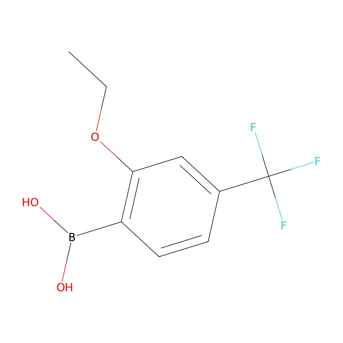 (2-Ethoxy-4-(trifluoromethyl)phenyl)boronic acid molecular structure, CAS 1260518-74-8