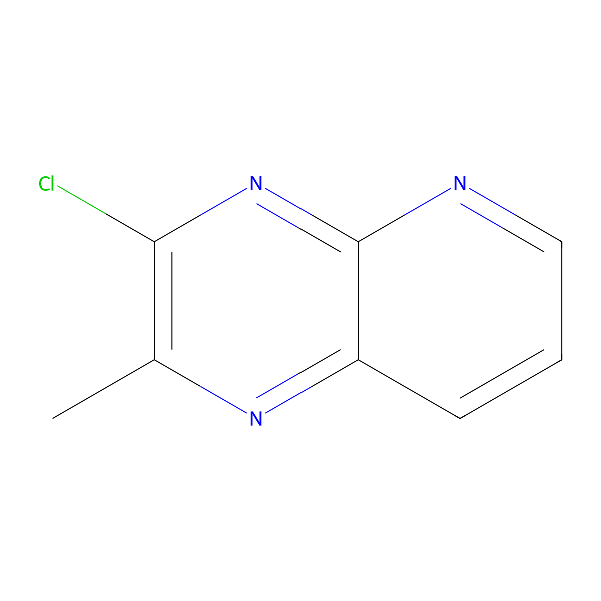 3-Chloro-2-methylpyrido(2,3-b)pyrazine molecular structure, CAS 1260519-71-8