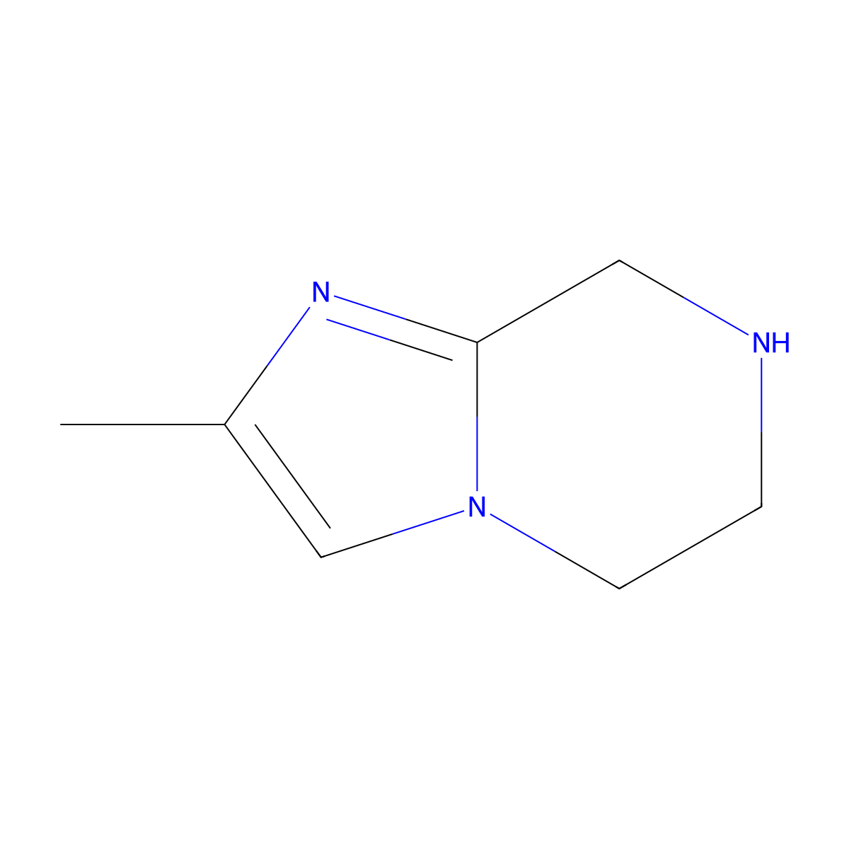2-methyl-5H,6H,7H,8H-imidazo(1,2-a)pyrazine molecular structure, CAS 126052-22-0